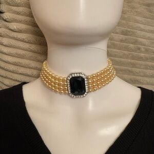 BNWOT | Kenneth Jay Lane Classic Four Strand Pearl Choker
